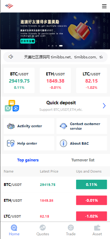 BAC交易所/USDT合约交易/带控制-优凯源码网-免费PHP网站源码模板,插件代码开源分享平台!