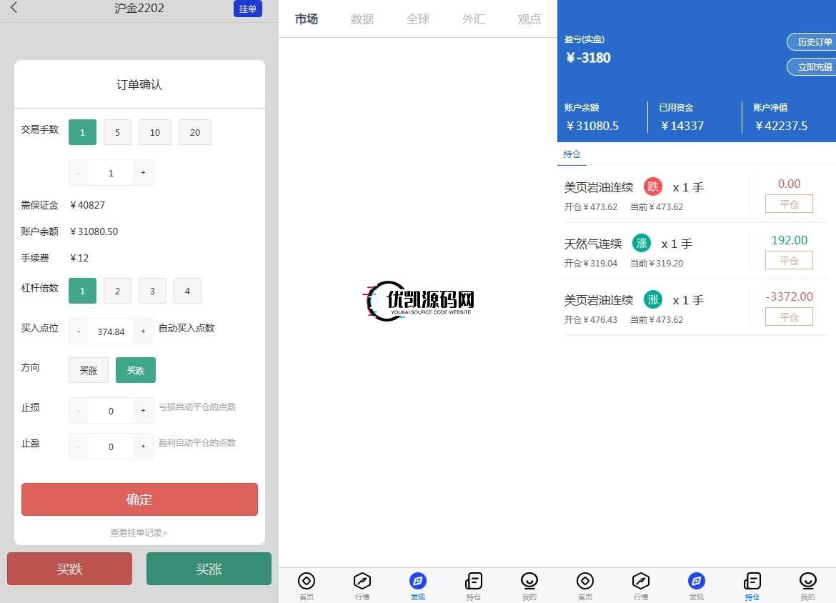 股票期货交易系统源码/股票外汇交易所/前端uniapp-优凯源码网-免费PHP网站源码模板,插件代码开源分享平台!