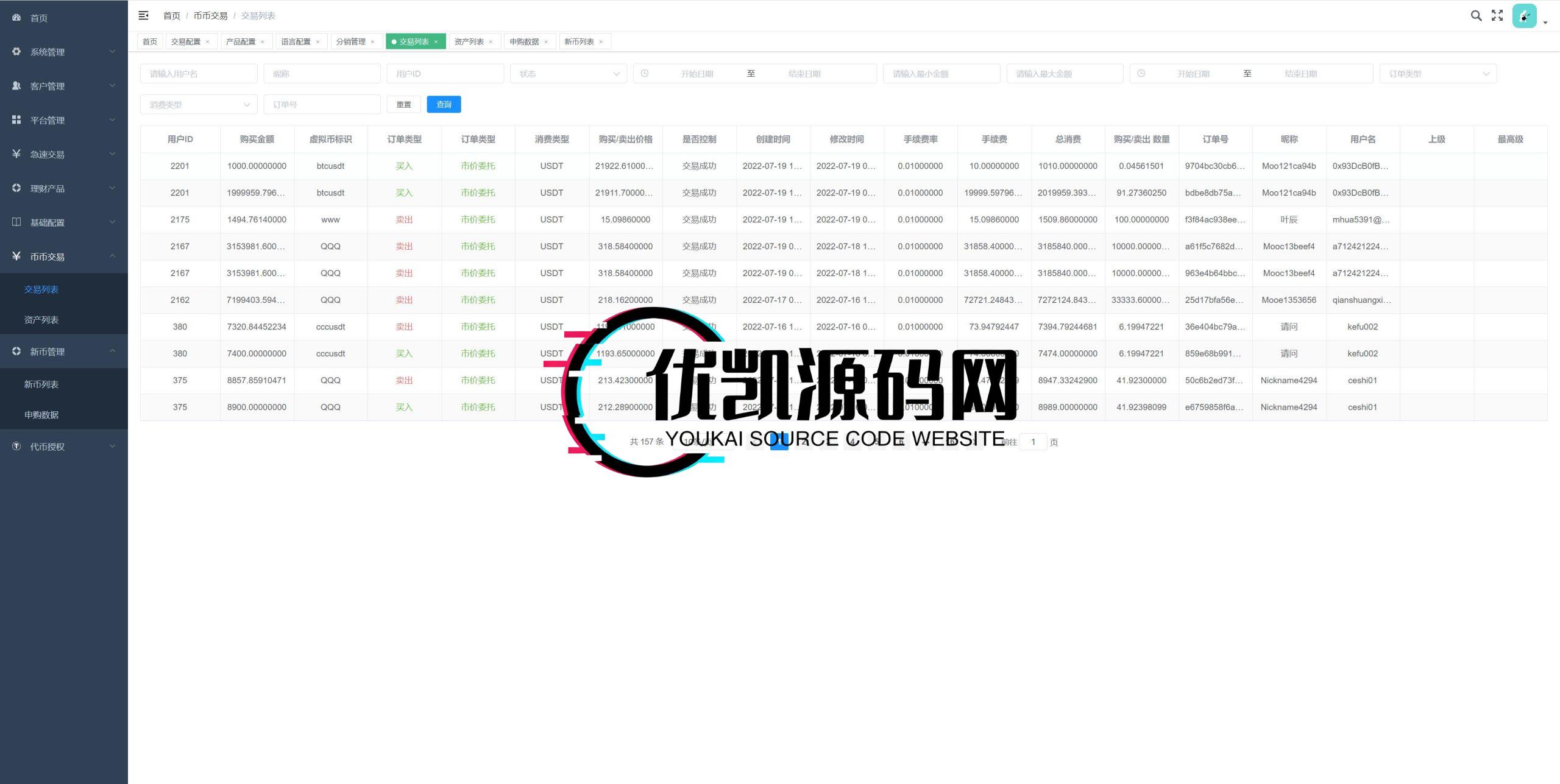 【全开源海外多语言区块交易所源码】多语言交易所/期权币币交易/质押挖矿/新币申购/区块链交易所-优凯源码网-免费PHP网站源码模板,插件代码开源分享平台!