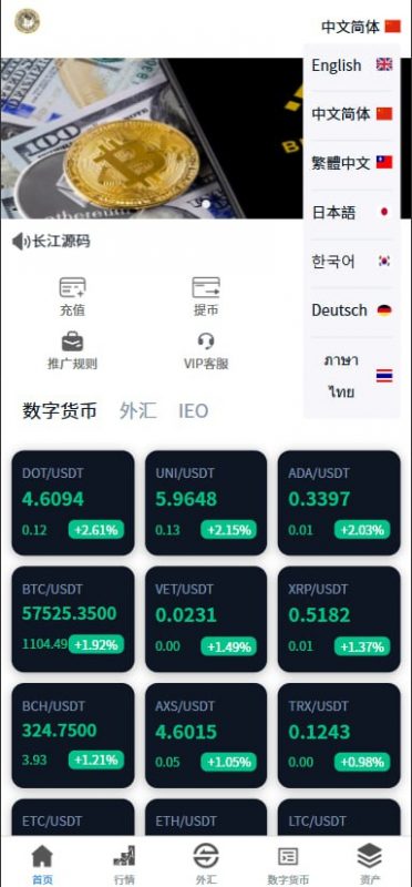 多语言交易所系统#虚拟币外汇#交易所源码#期权合约交易-优凯源码网-免费PHP网站源码模板,插件代码开源分享平台!