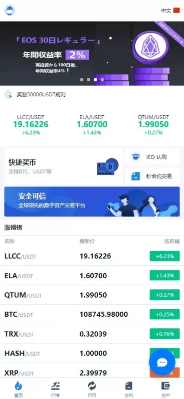 多语言交易所系统+币币交易+秒合约交易所+WAP端VUE+PC端VUE-优凯源码网-免费PHP网站源码模板,插件代码开源分享平台!