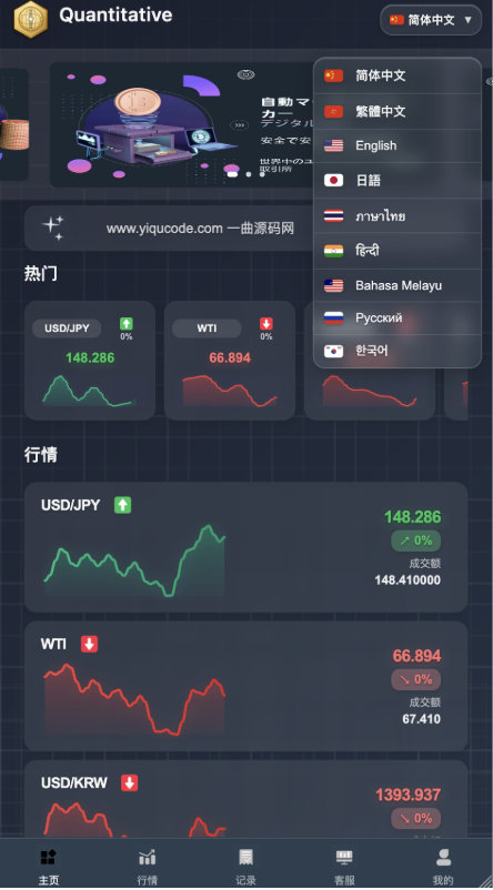 九国语言微交易所源码/PHP微交易源码/交易所源码/ 全开源 后端PHP 前端uniapp-优凯源码网-免费PHP网站源码模板,插件代码开源分享平台!