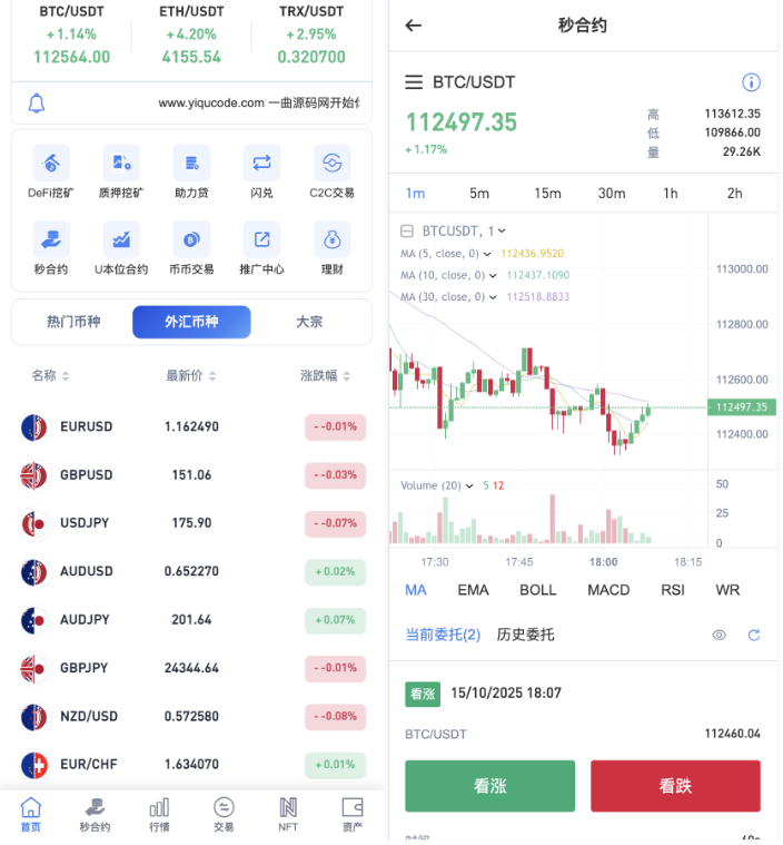 区块链交易所源码/Dapp交易所源码/币币 秒合约 DeFi U本位 NFT 质押 C2C 机器人 多语言 外汇 黄金 大宗 交易等等功能-优凯源码网-免费PHP网站源码模板,插件代码开源分享平台! 区块链交易所源码/Dapp交易所源码/币币 秒合约 DeFi U本位 NFT 质押 C2C 机器人 多语言 外汇 黄金 大宗 交易等等功能-优凯源码网-免费PHP网站源码模板,插件代码开源分享平台!